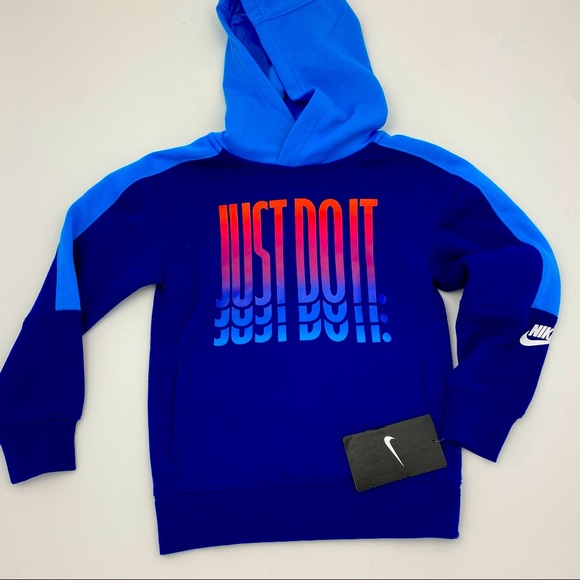 Nike Boys Long Sleeve Pullover Hoodie, Deep Royal Blue NWT